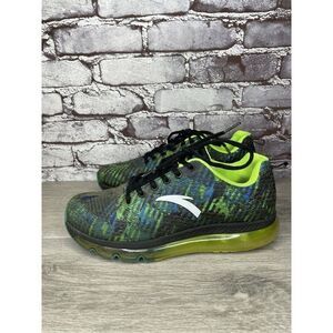 Anta Green Blue Synthetic Lace Up Gym Basketball Shoes Men’s Sz 42.5EU/9M US